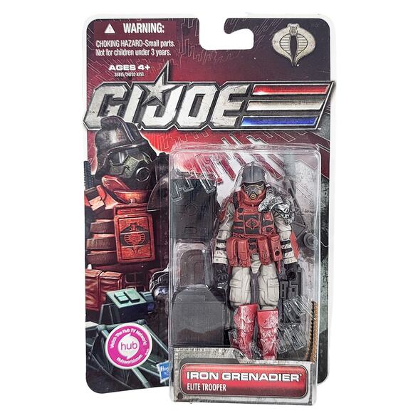 Iron Grenadier Figure Elite Trooper GI Joe ID Card Pursuit of Cobra Hasbro - Picture 1 of 6